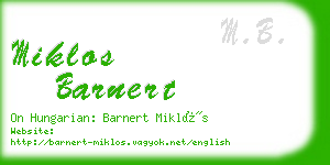 miklos barnert business card